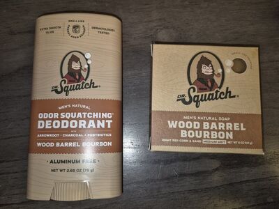 Dr Squatch Wood Barrel Bourbon Deodorant Soap Set