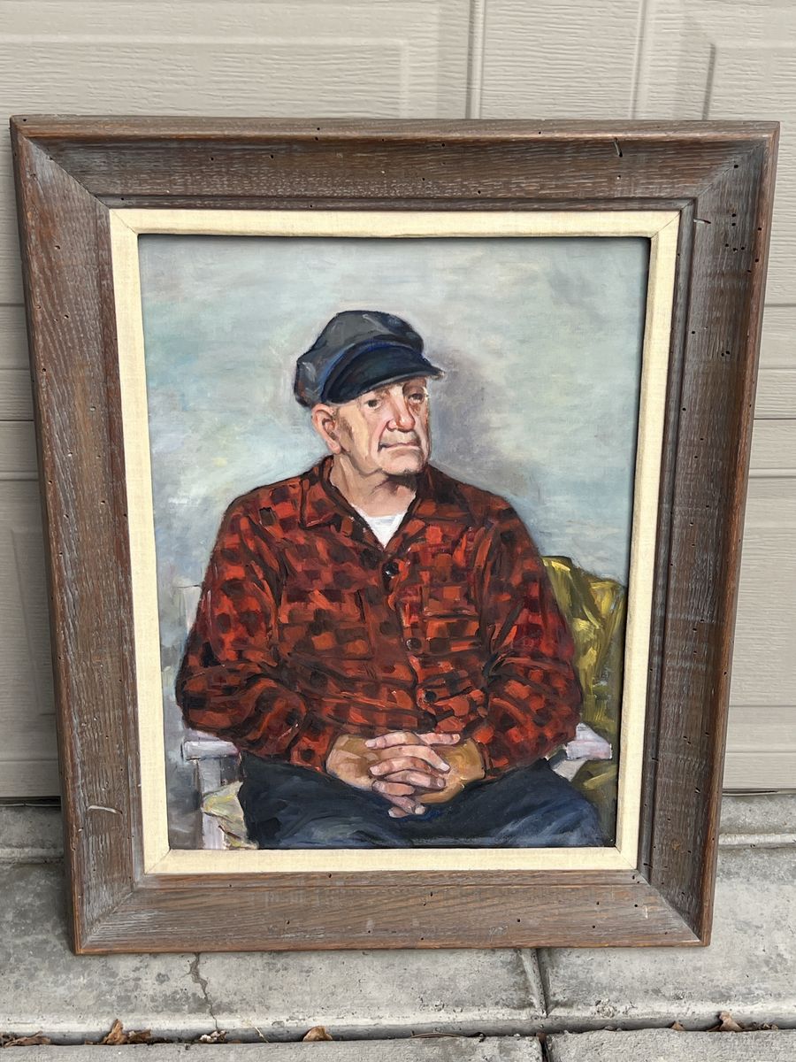 Vintage Oil Painting Of Man