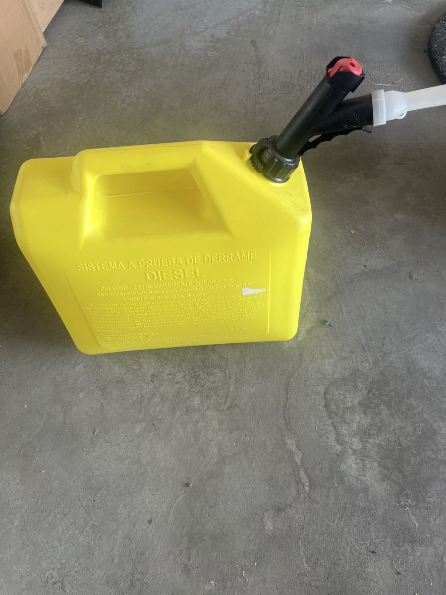 Yellow Diesel Fuel Can - Spill Proof System
