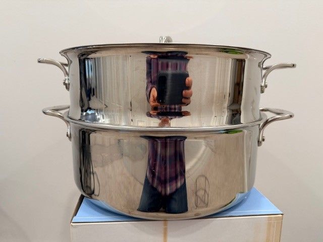 All Clad Stainless-Steel Casserole with Steamer, 5 Qt