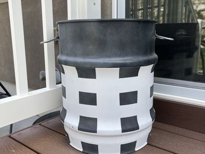 Darling metal barrel decor
