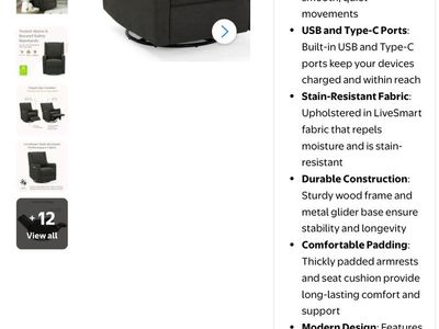 Power recliner/gliders