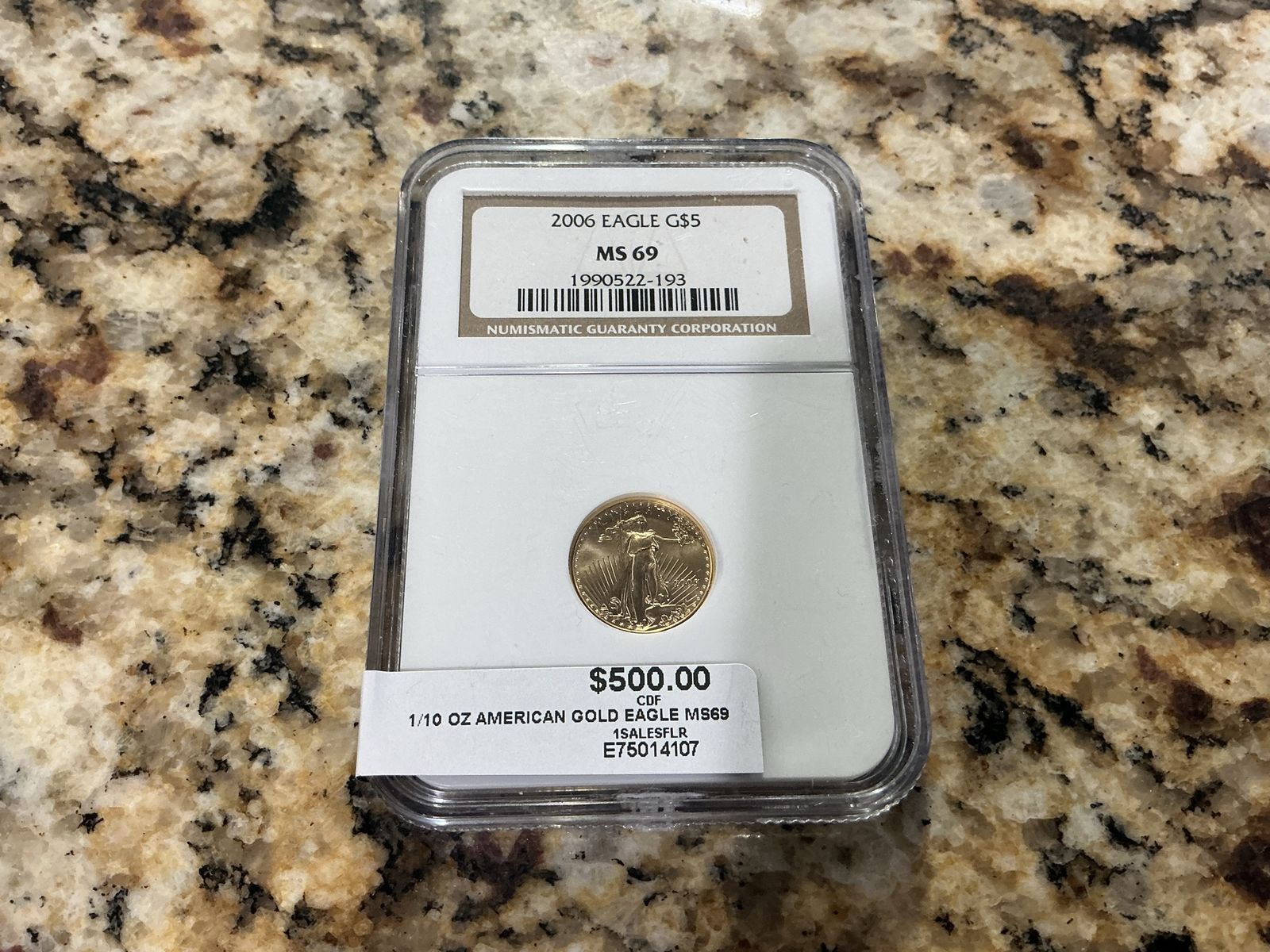 2006 $5 American Gold Eagle 1/10 oz Coin NGC MS 69 Graded E75014107