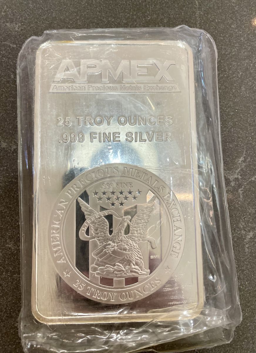 APMEX .999 25 oz Silver Bar