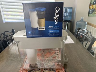 Culligan Zerowater 32-Cup Dispenser & 3-Pack Filters - 5-Stage Advanced Water Filtration