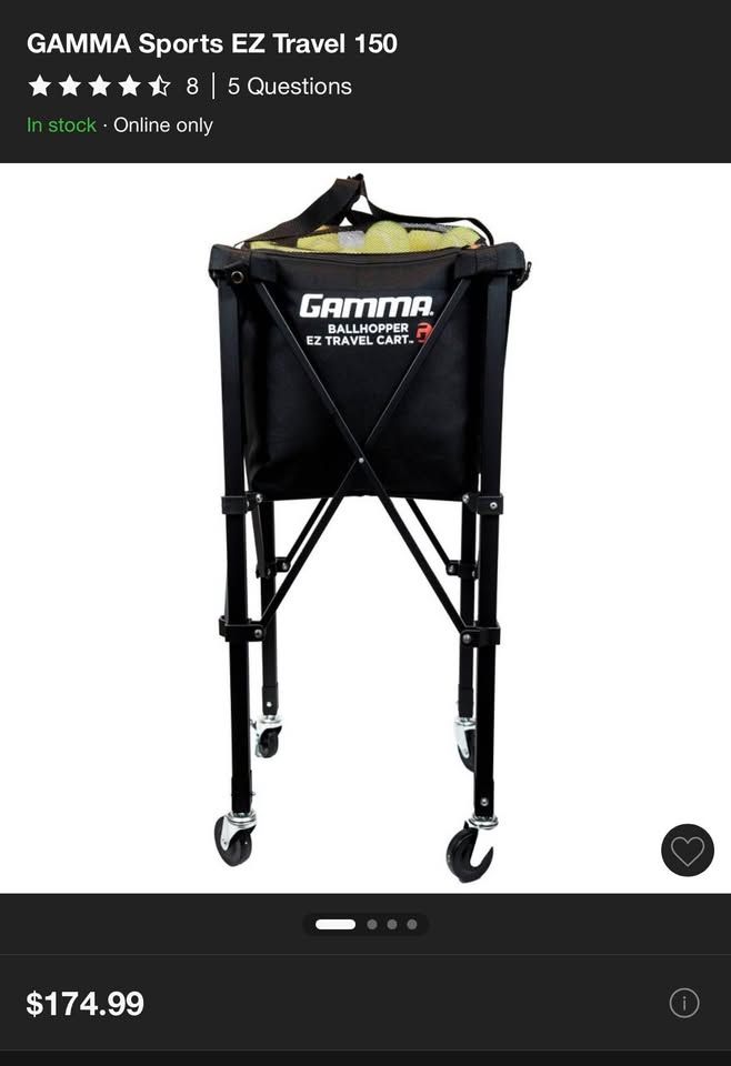 GAMMA Ballhopper EZ Tennis Travel Cart