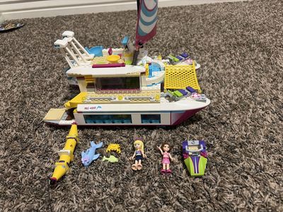 LEGO Friends Sunshine Catamaran Set 41317 with Minifigures & Accessories