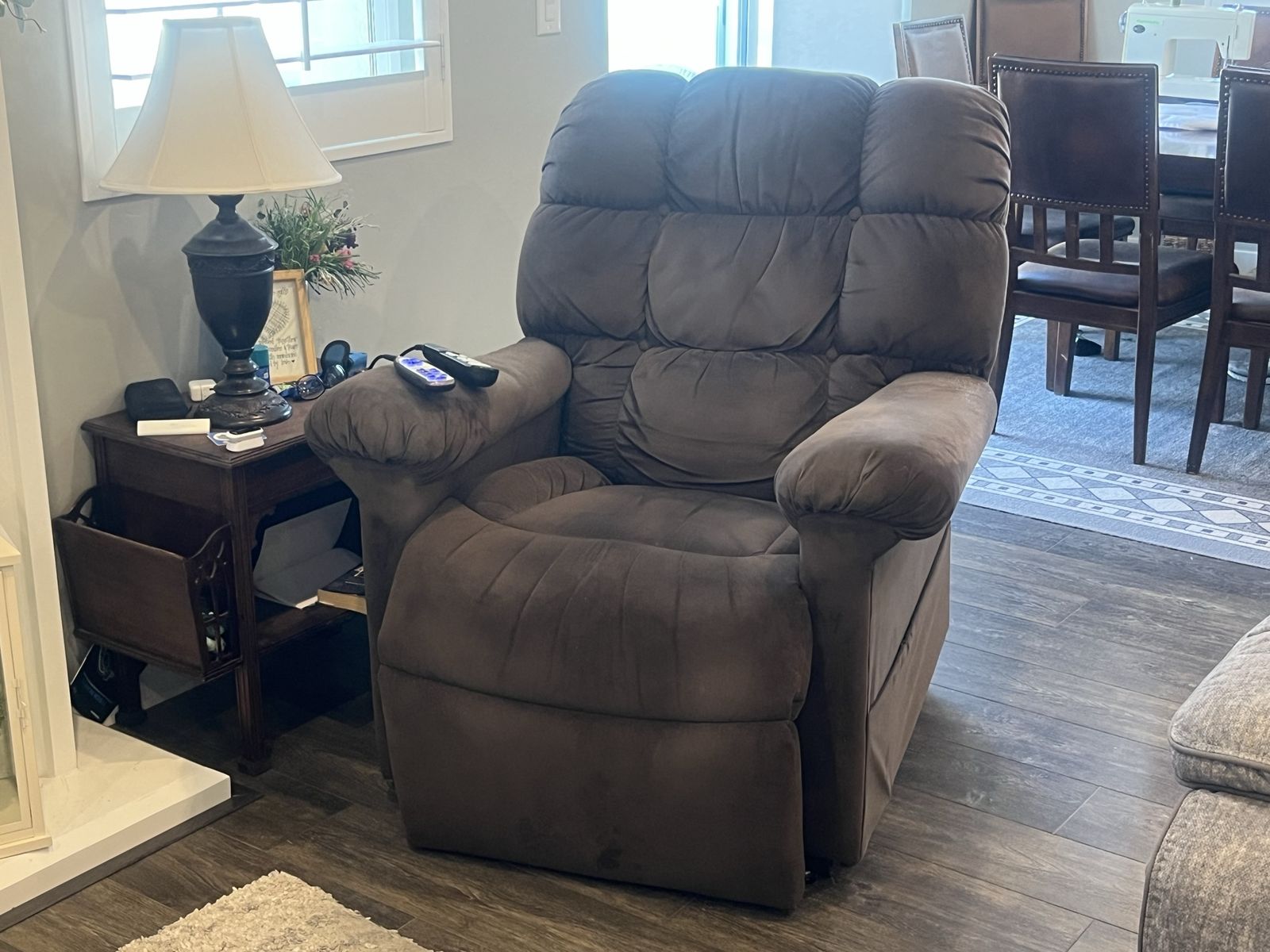 Chocolate Brown Power Lift Recliner Chair with Heat & Massage