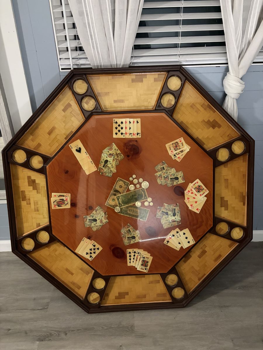 Vintage Octagonal Poker Table Top