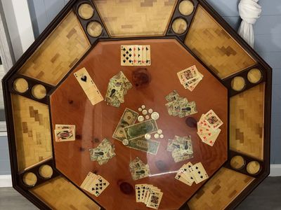 Vintage Octagonal Poker Table Top