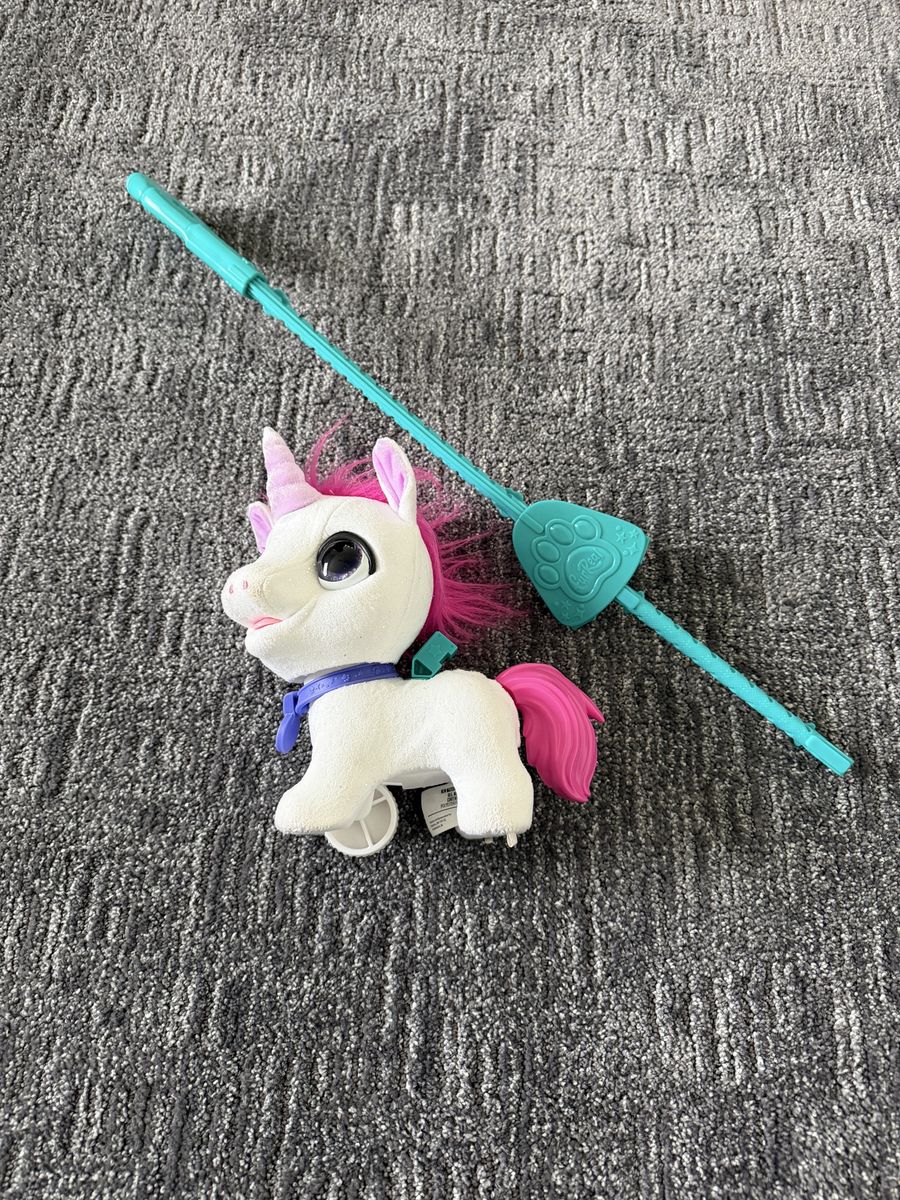 FurReal Walkalots Lil' Wags Unicorn Interactive Pet Toy with Leash - White/Pink