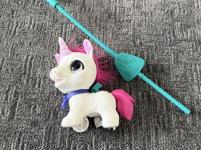 FurReal Walkalots Lil' Wags Unicorn Interactive Pet Toy with Leash - White/Pink