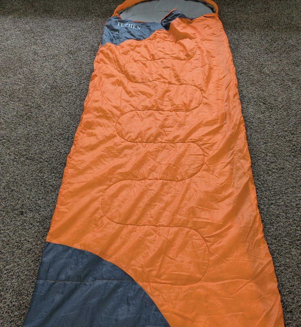 Tuphen Orange & Gray Camping Sleeping Bag