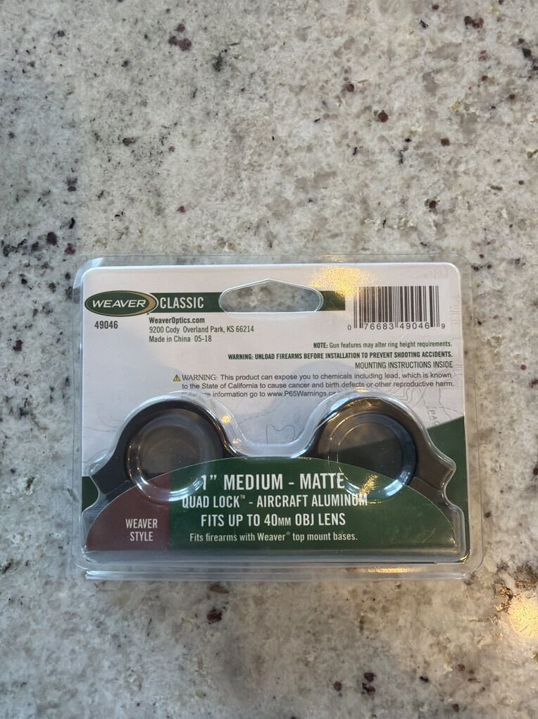 1'' Weaver Quad Lock Detachable Rings