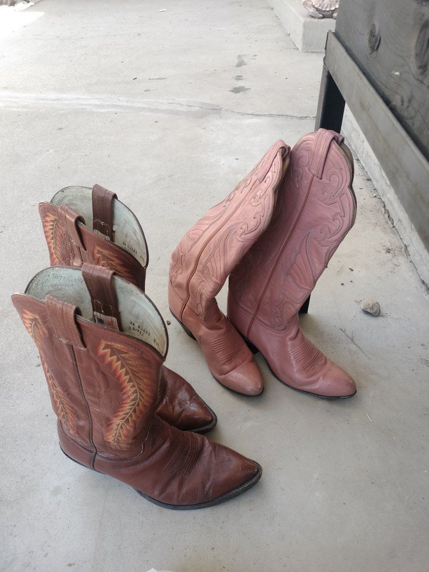 Tony Lama Women's Vintage G7003 Western Cowboy Boots Size 6.5C