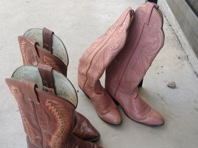 Tony Lama Women's Vintage G7003 Western Cowboy Boots Size 6.5C