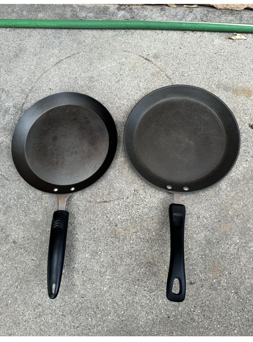 Used Anolon and T-Fal Non-Stick Crepe Pancake Griddle Frying Pans - Set of 2