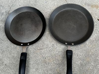Used Anolon and T-Fal Non-Stick Crepe Pancake Griddle Frying Pans - Set of 2