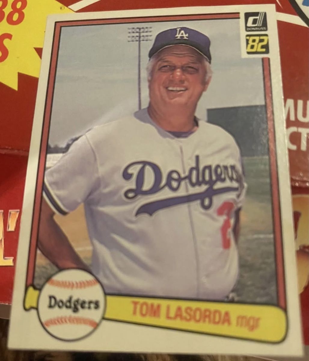 Tom Lasorda Baseball Card (1982)