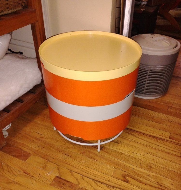 Retired IKEA Retro Pop Art Round Side Table 4 Tray