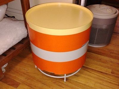 Retired IKEA Retro Pop Art Round Side Table 4 Tray