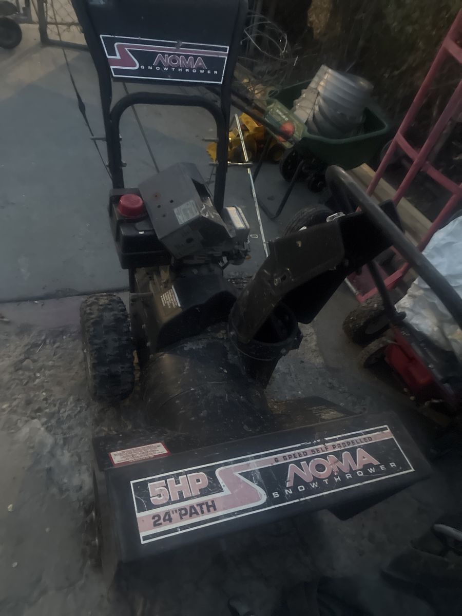 Noma Snowthrower 5HP 24" Path 6-Speed Self-Propelled Snow Blower,