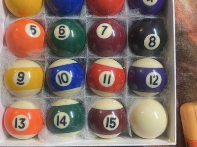 Complete mini Billiard Pool Ball Set with Cue Ball - Full 16 Balls for collecting or small table