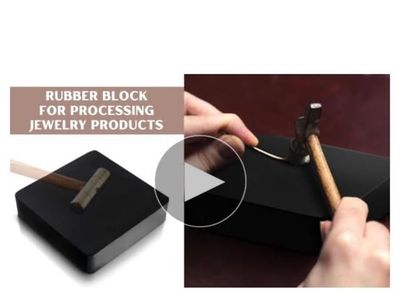NYCHKA Rubber Bench Block for Jewelry Making (4" x 4")