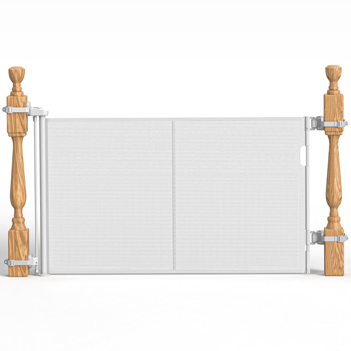 Retractababy Retractable Baby Gate - No-Drill Mount, Extra Wide, 33" Tall, White Mesh