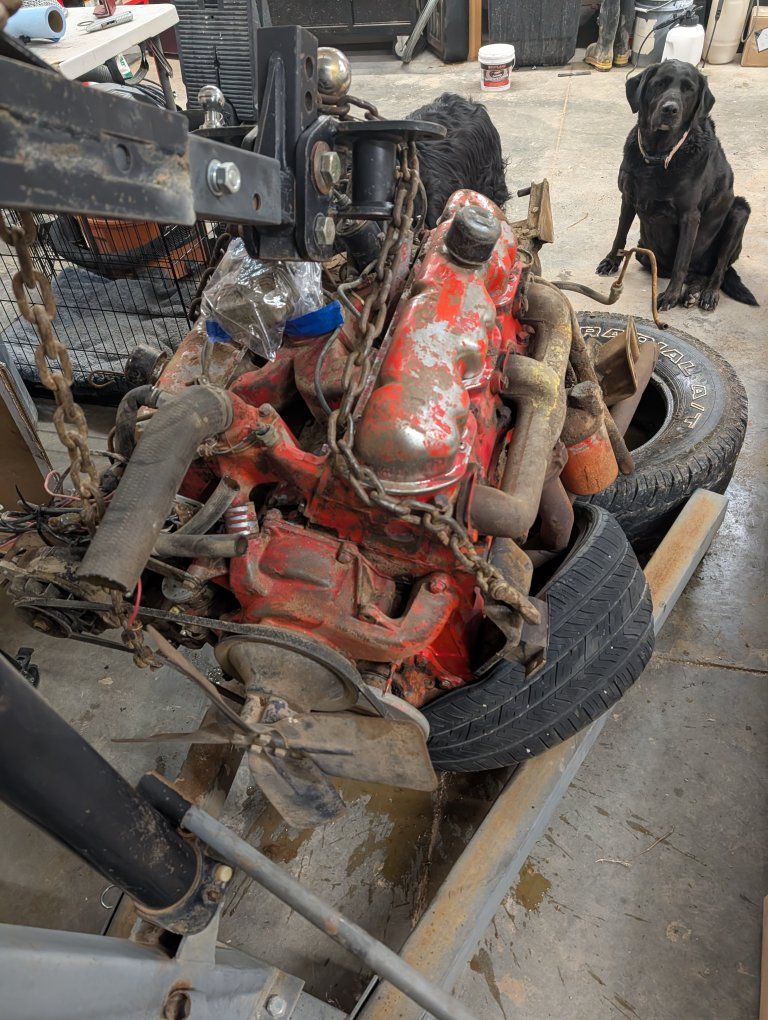 Free 1960 GMC V6 305 engine, transmission and transfer case
