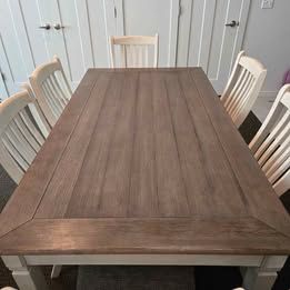 Beautiful Farmhouse Dining Set – Table + 6 Chairs