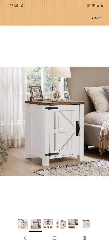 OKD Nightstand with Charging Station, 18 Inch Farm
