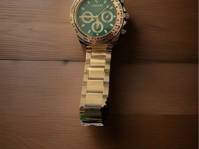 Chenxi Gold Toned Green Face Men’s Luxury Wrist Watch New In Box With Tags