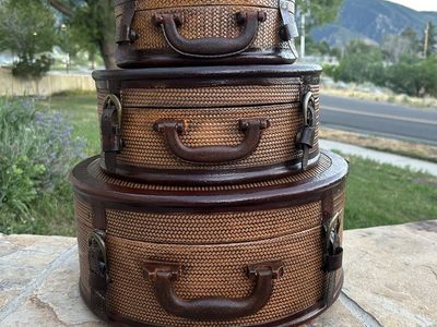 Decorative Woven Basket Suitcase Boxes