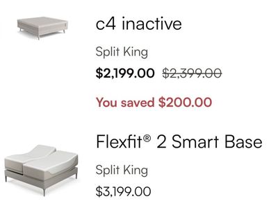 Sleep Number King Split Bed (used)