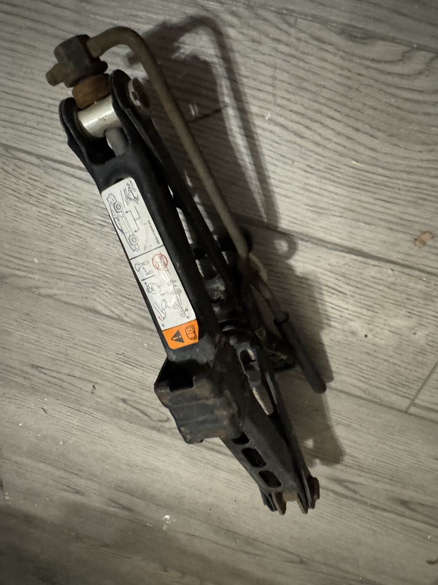 Used Scissor Jack with Handle for Car Tire Replacement & Roadside Emergencies