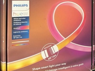 Philips Hue Gradient Lightstrip Ambiance Extension - White & Color, 40"/1m