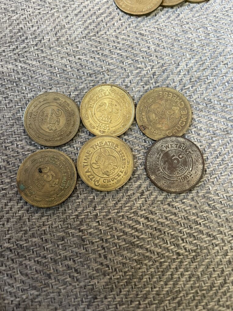 6 Chuckie Cheese Well Sought After Tokens