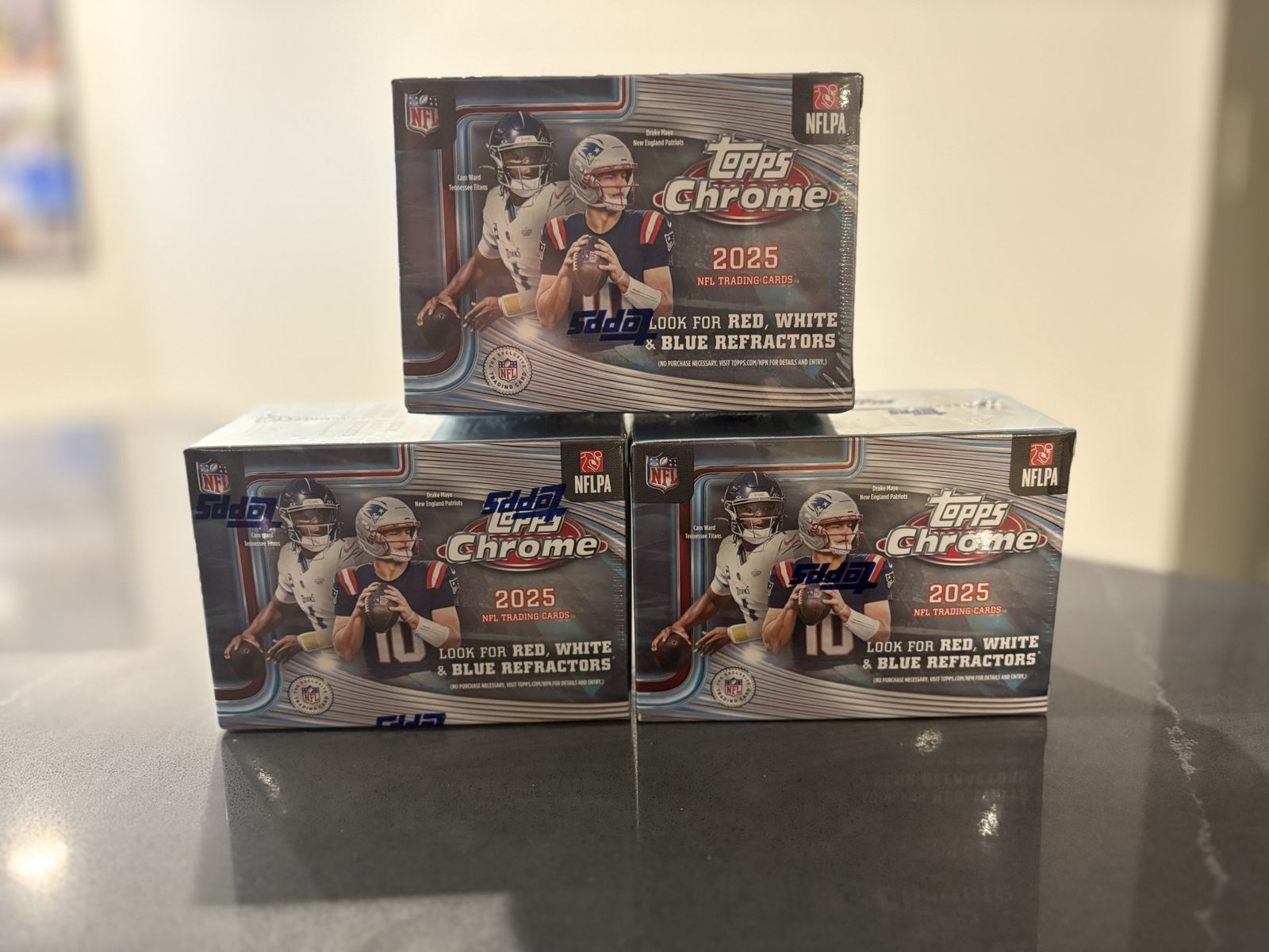 Hard to find! (2 left) 2025 Topps Chrome NFL boxes