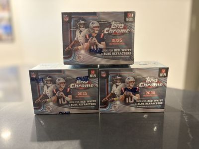 Hard to find! (2 left) 2025 Topps Chrome NFL boxes