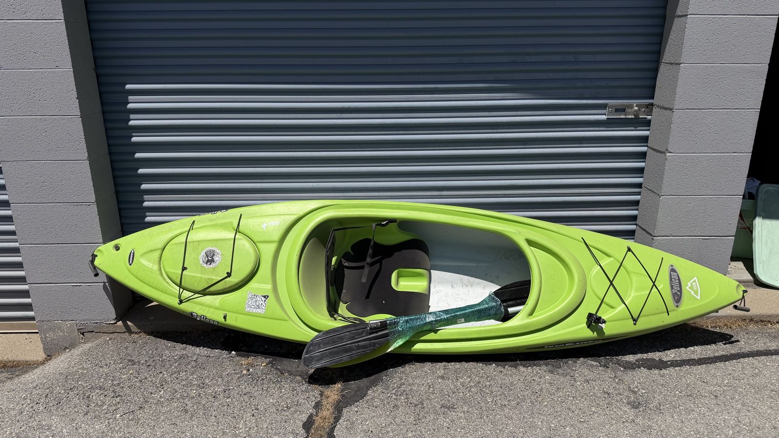 Pelican RAM-X 100 Sit-in Kayak - Green, Used, Paddle Included