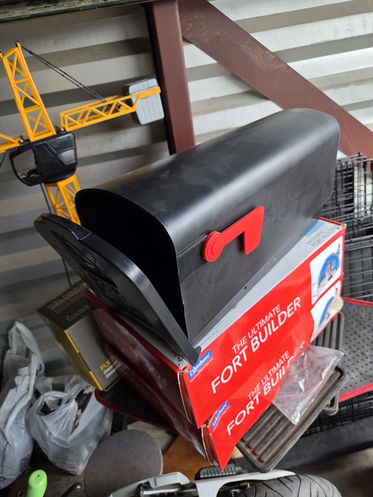 2 plastic black mailboxes both brand new