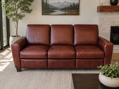 Natuzzi Editions Italian Leather Reclining Sofa – Premium Quality – Excellent Condition