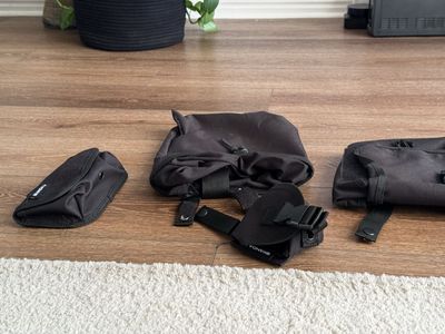 SKANDA Black Modular Utility Molle Bags - Set of 4, Various Sizes for Gear Organization Ford Vehicle