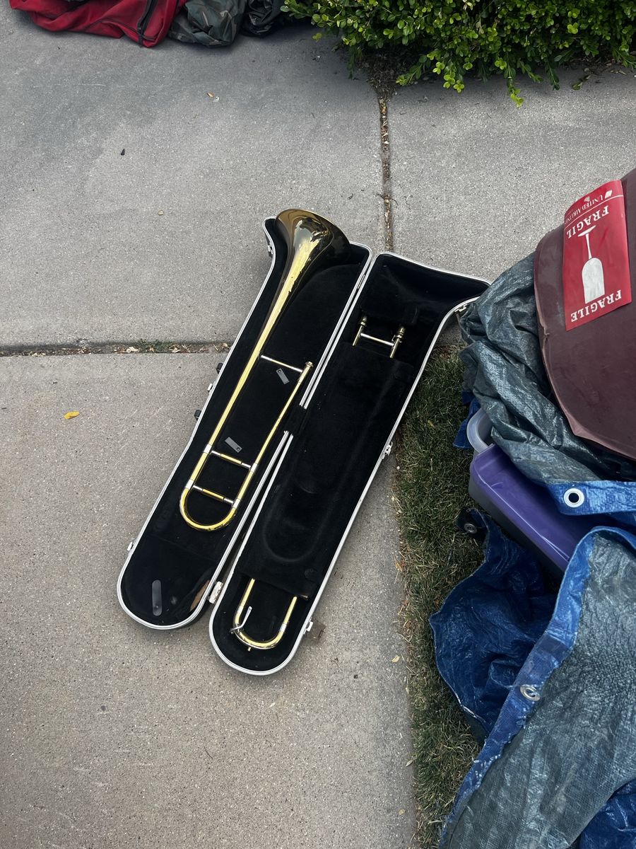 Used Brass Trombone with Case - Student Instrument