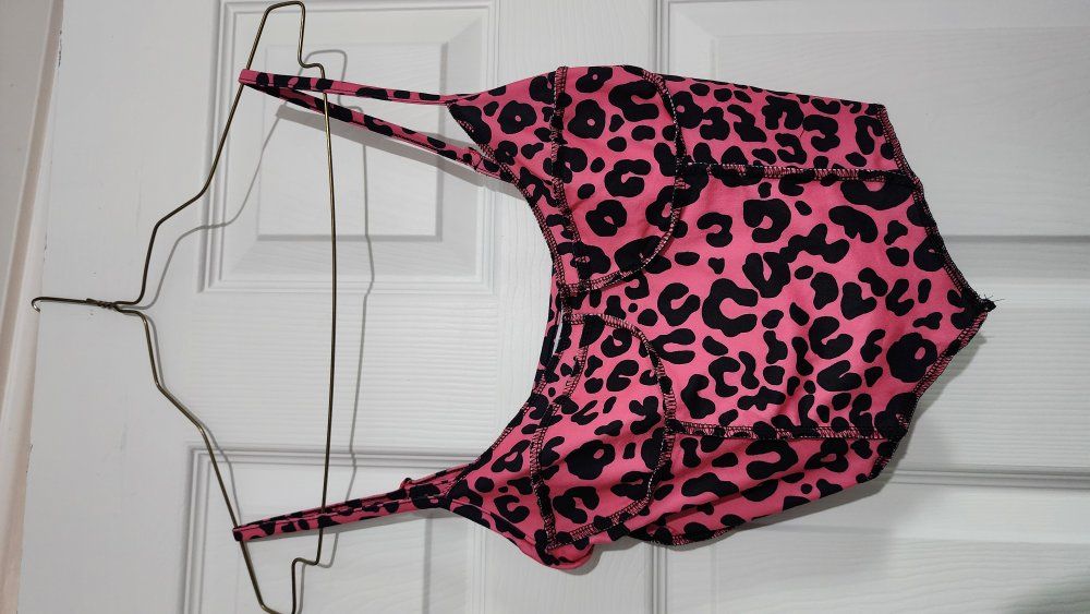 Women's Y2K Leopard Beach Print Slim Fit Camisole