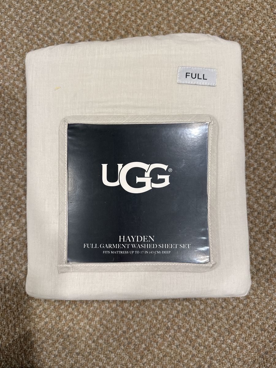UGG Hayden Full Garment Washed Sheet Set - Full Size - Fits 17" Deep Mattress