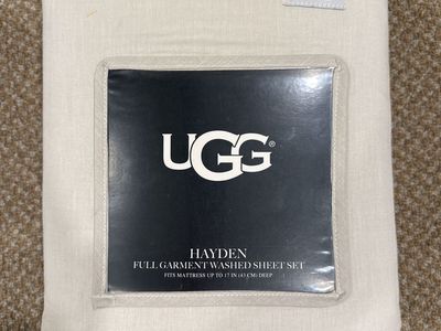 UGG Hayden Full Garment Washed Sheet Set - Full Size - Fits 17" Deep Mattress