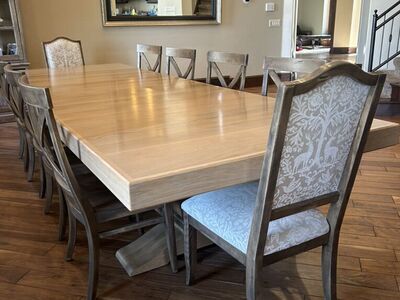 Custom Dining Room Table + 14 Luxury Helm Chairs