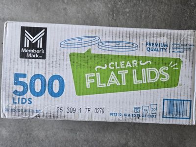 Clear Flat Cup Lids